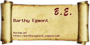 Barthy Egmont névjegykártya